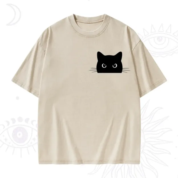 Black Cat Washed T-Shirt
