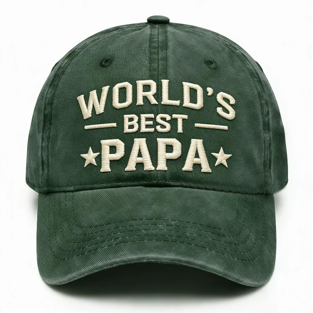 World's Best Papa Embroidery Cap