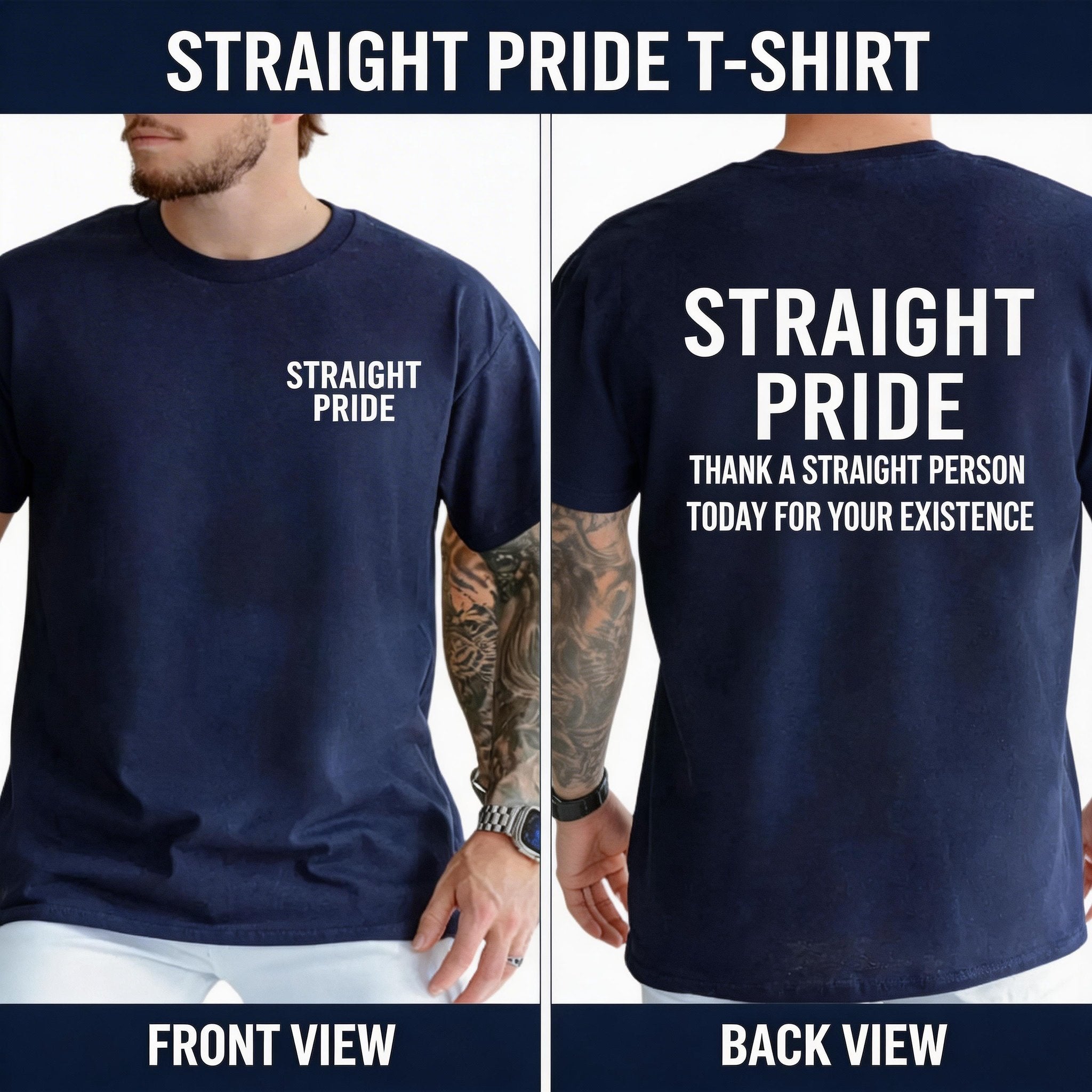 👕😄 Straight Pride Graphic Tee – Funny Unisex Cotton T-Shirt