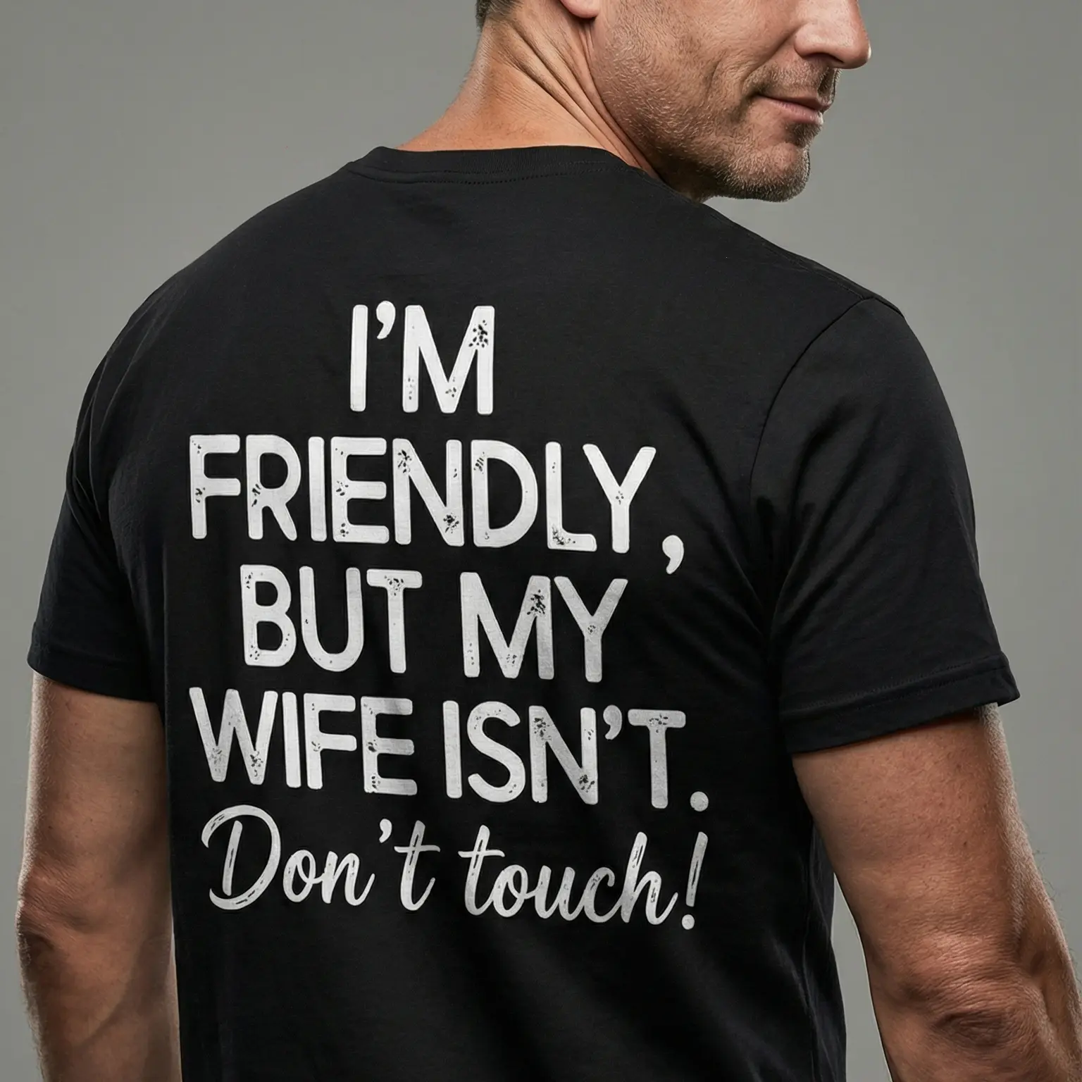 I'm Friendly But My Wife Isn't Funny Warning T-shirt