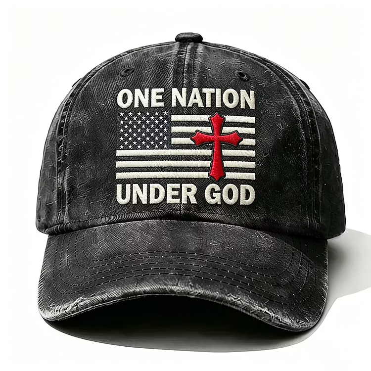 One Nation Under God Embroidery Cap