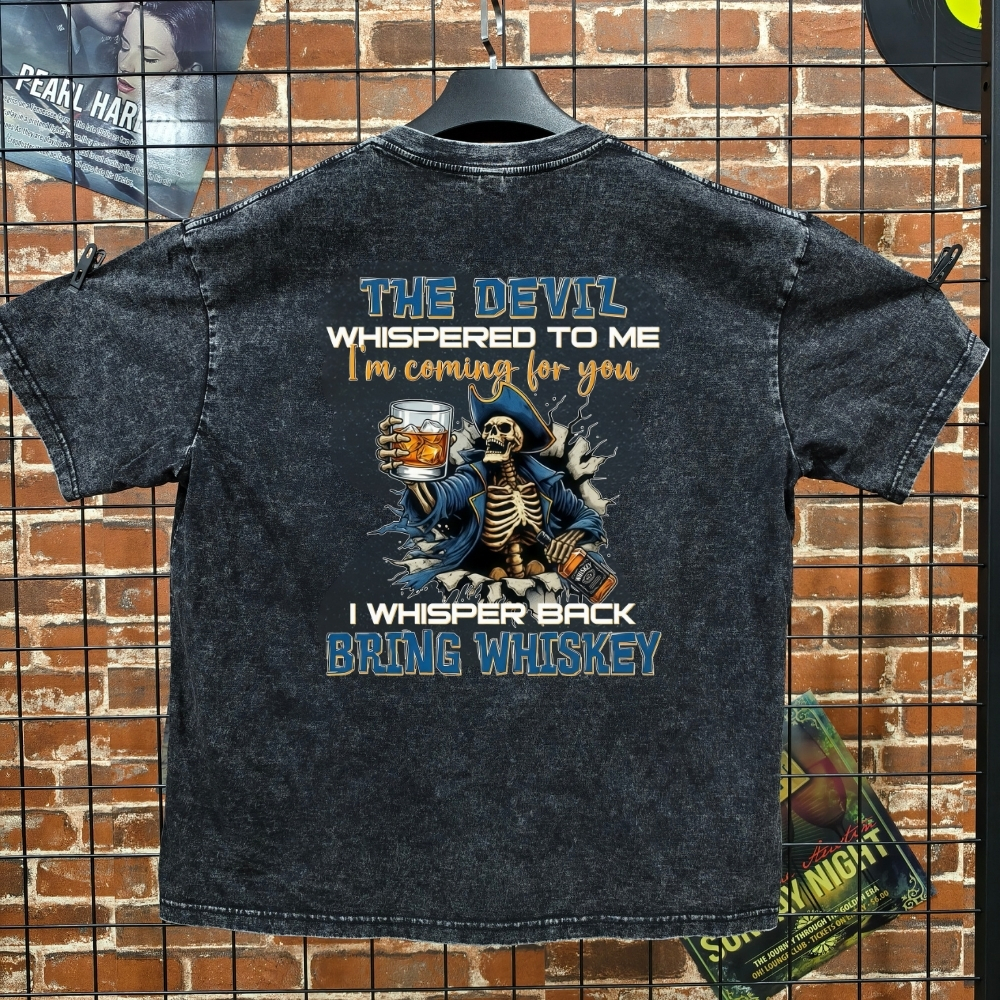 Bring Whiskey Lover Unisex 100% Heavyweight Cotton Washed T-Shirt