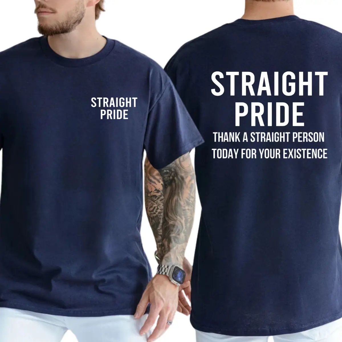 👕😄 Straight Pride Graphic Tee – Funny Unisex Cotton T-Shirt
