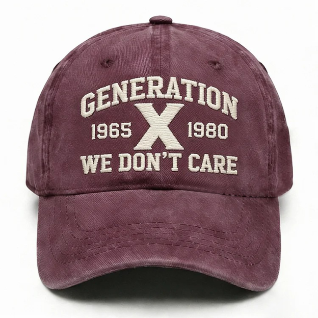 Gen X We Don't Care Embroidery Cap