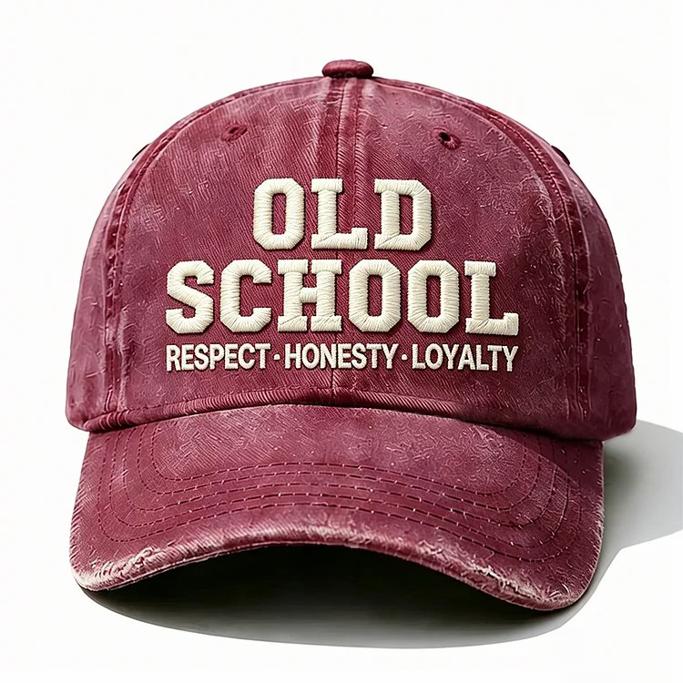 Old School Respect Honesty Loyalty Embroidery Cap
