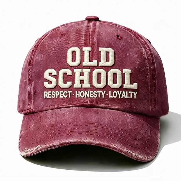 Old School Respect Honesty Loyalty Embroidery Cap