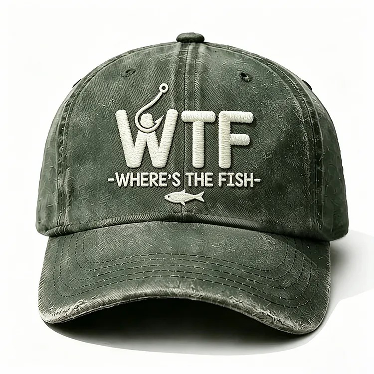 WTF Where's The Fish Embroidery Cap