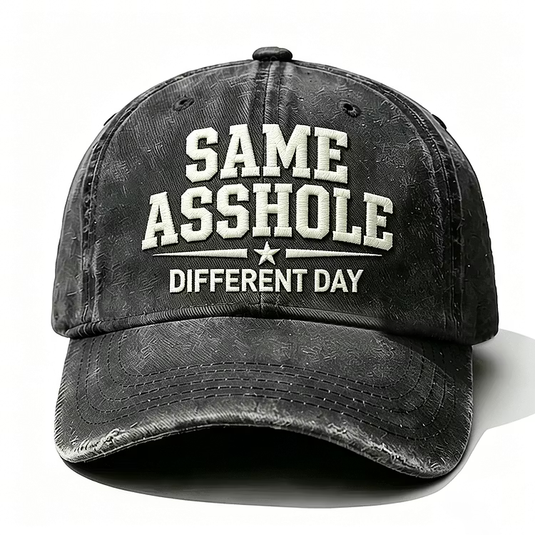 Same Asshole Different Day Embroidery Cap