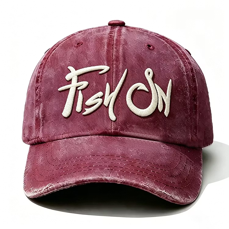 Fish On Embroidery Cap