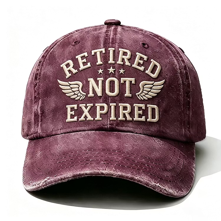 Retired Not Expired Embroidery Cap