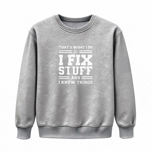 🔥“I Fix Stuff & Know Things” Tee – The Perfect T-Shirt for Problem Solvers 🔧