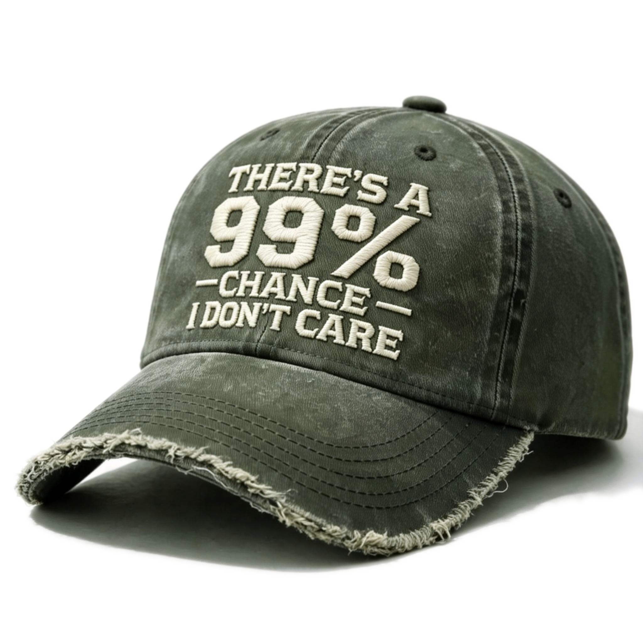 There's A 99% Chance I Don't Care Embroidery Cap