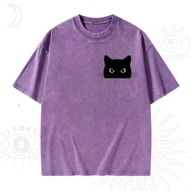 Black Cat Washed T-Shirt