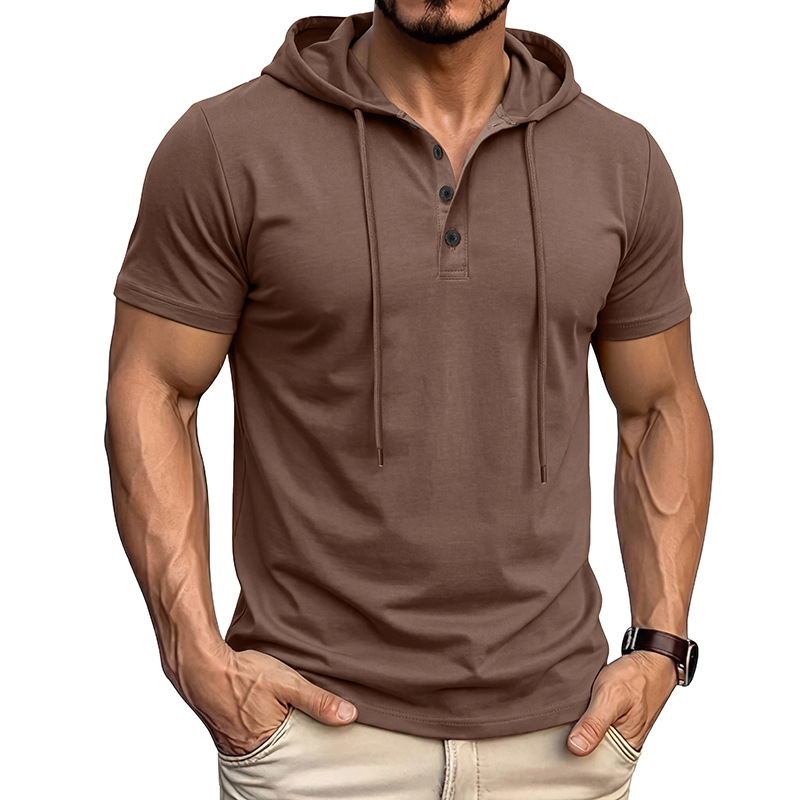 Athletic Fit Workout Hoodie Tee for Men