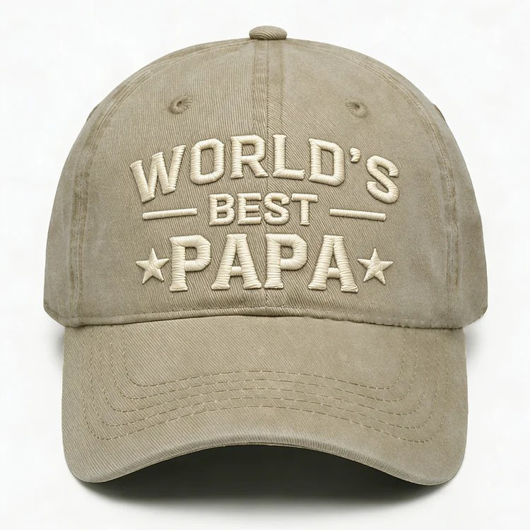 World's Best Papa Embroidery Cap