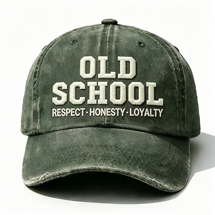 Old School Respect Honesty Loyalty Embroidery Cap