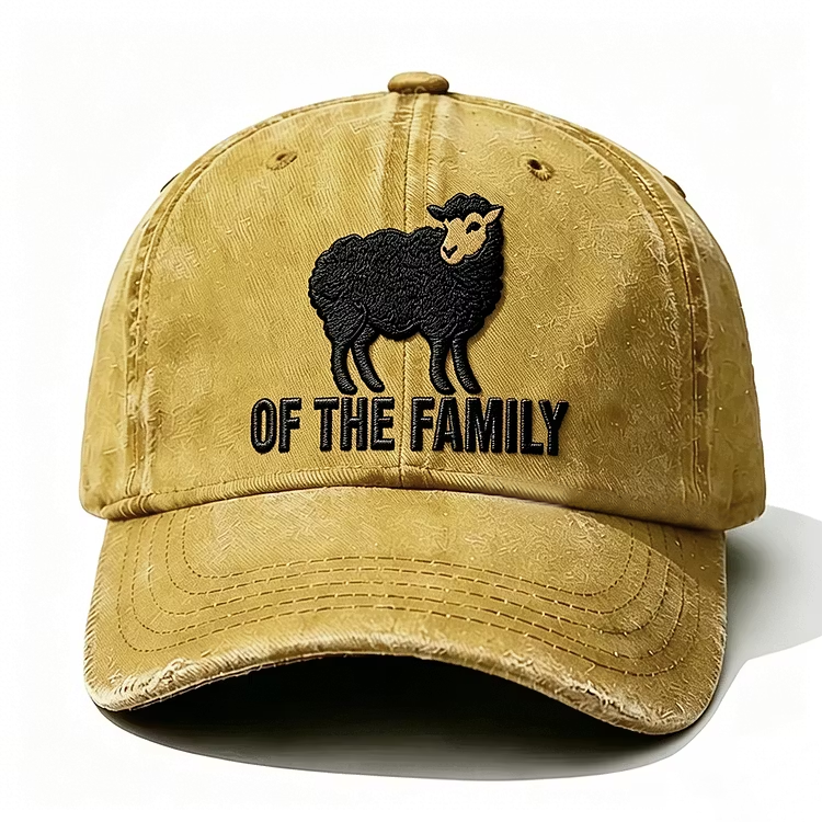 Black Sheep Of The Family Funny Embroidery Cap