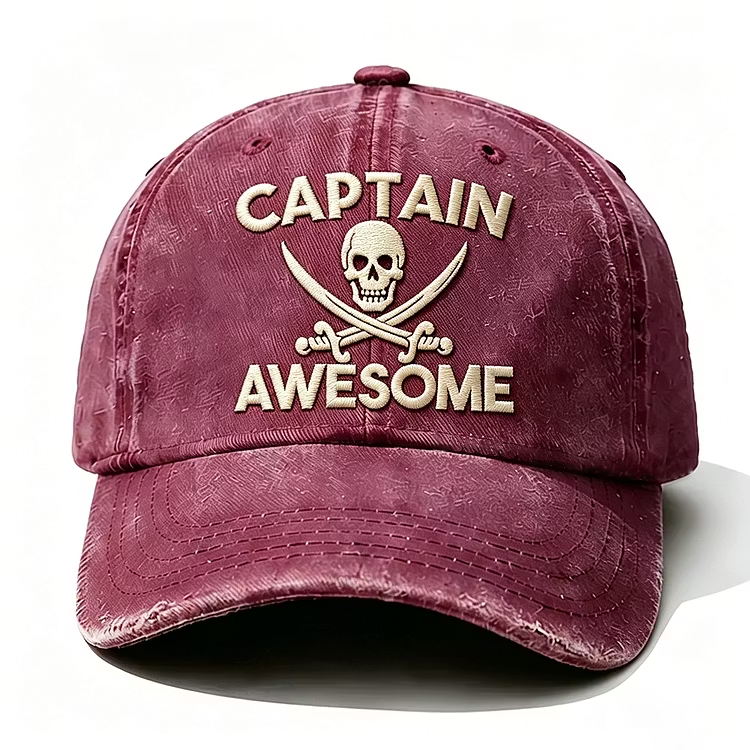 Captain Awesome Embroidery Cap