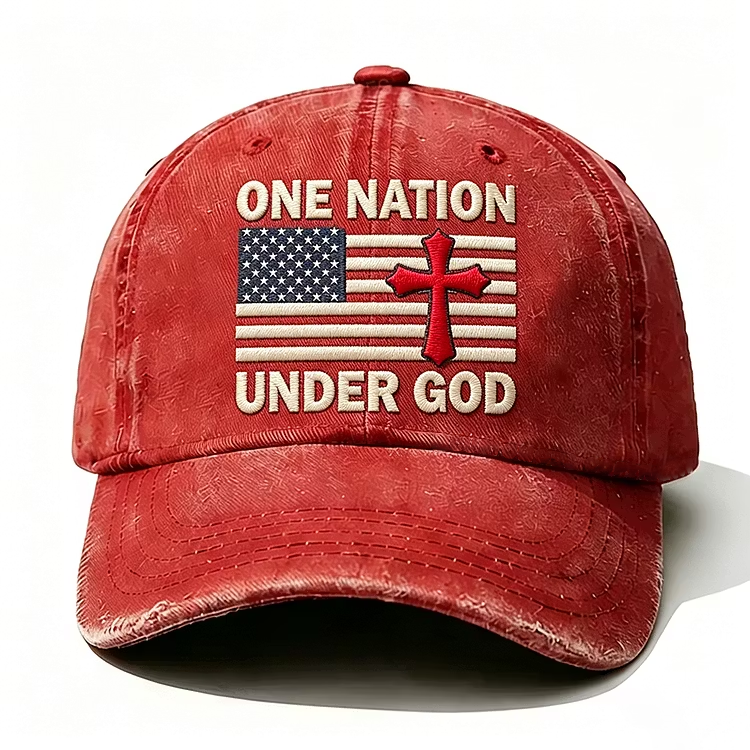 One Nation Under God Embroidery Cap