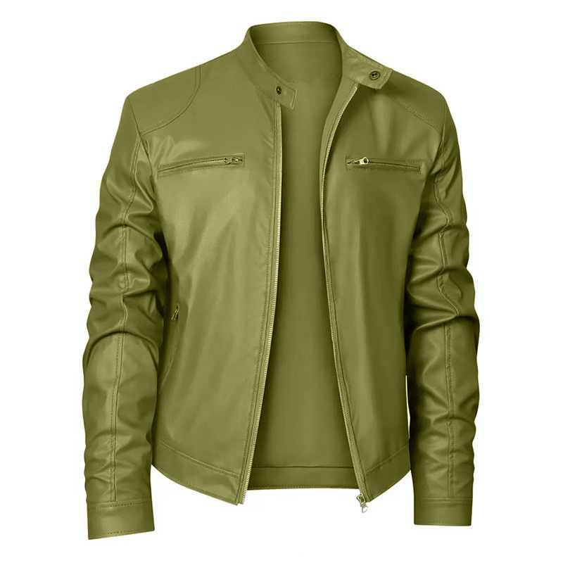 Biker Casual Zipper Leather Jacket