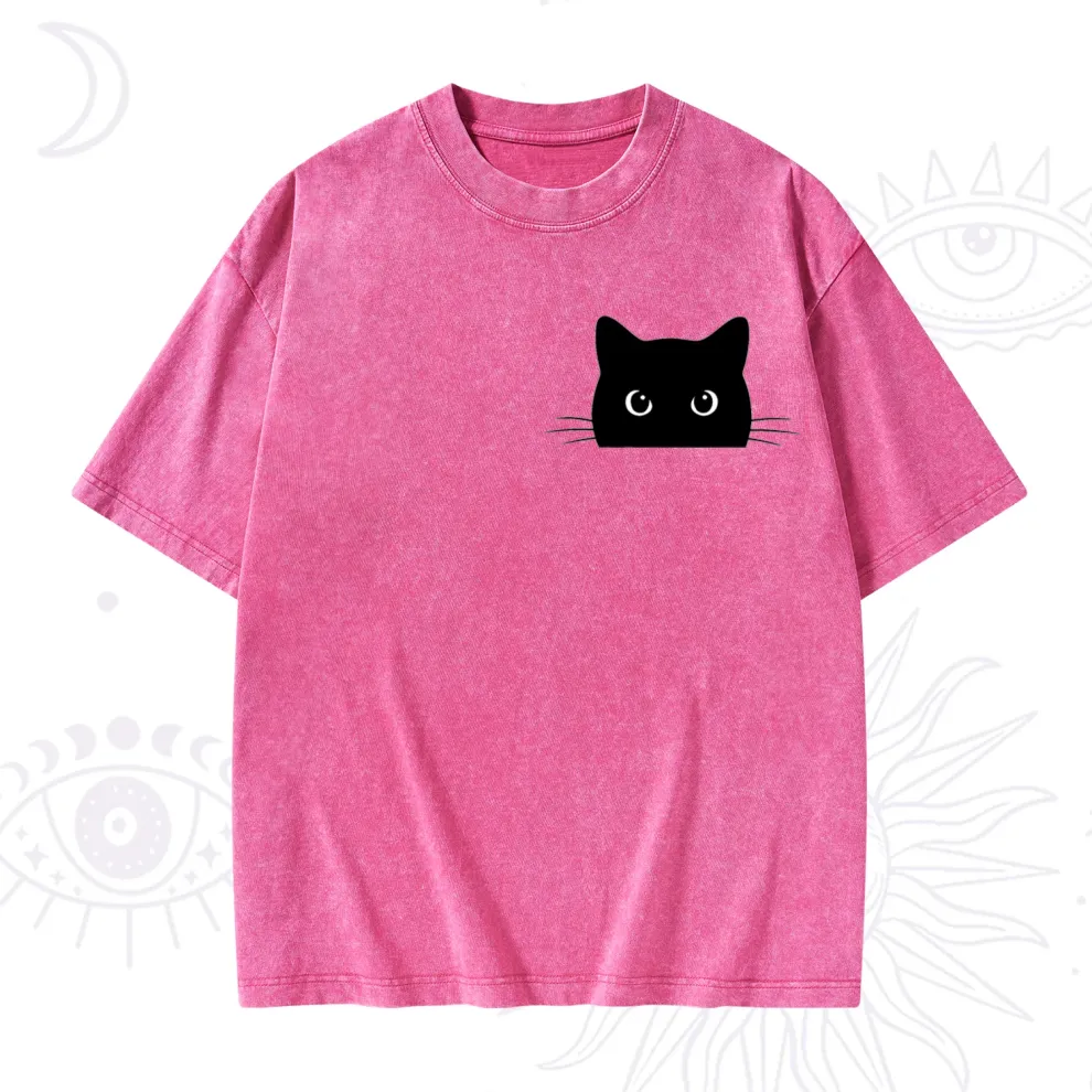 Black Cat Washed T-Shirt