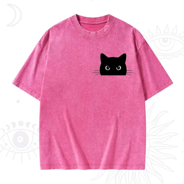 Black Cat Washed T-Shirt