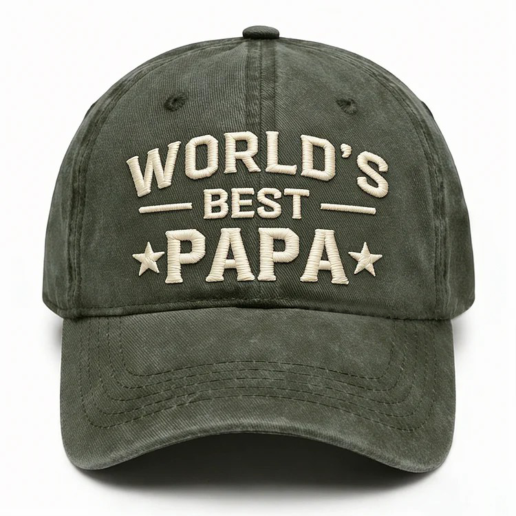 World's Best Papa Embroidery Cap