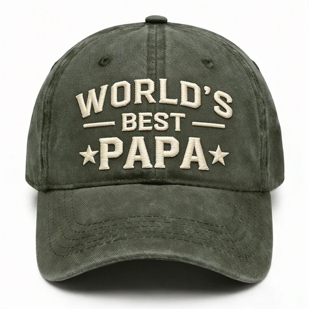 World's Best Papa Embroidery Cap