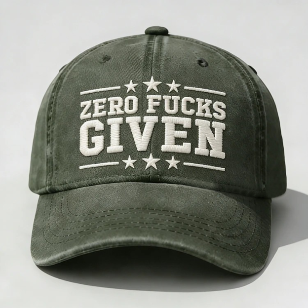 Zero Fucks Given Embroidery Cap