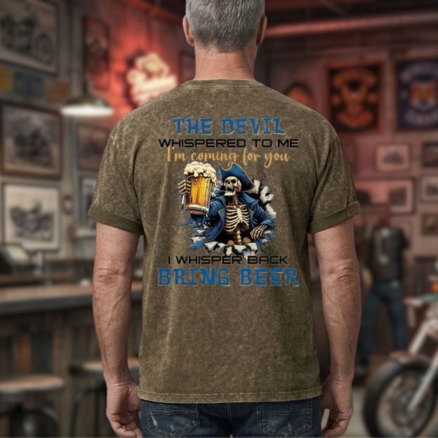 Bring Whiskey Lover Unisex 100% Heavyweight Cotton Washed T-Shirt