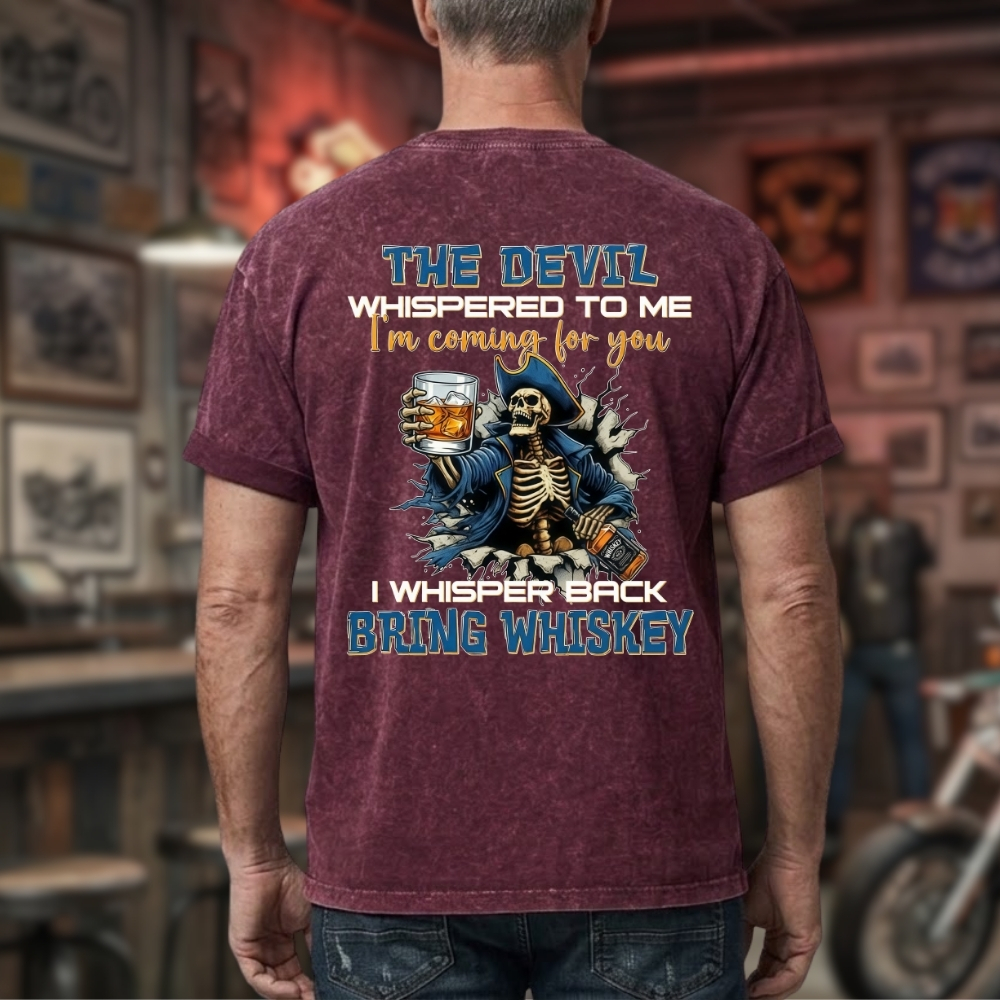 Bring Whiskey Lover Unisex 100% Heavyweight Cotton Washed T-Shirt