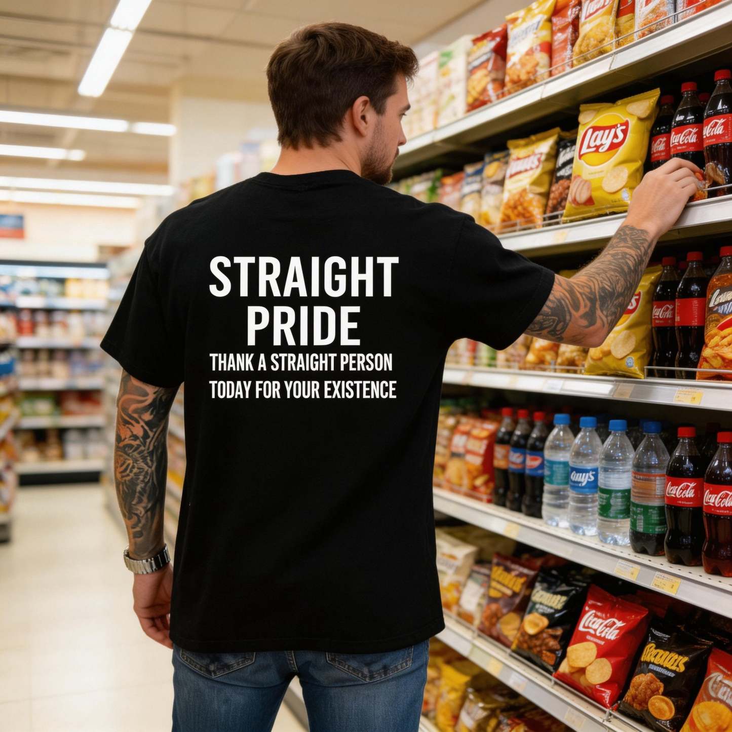 👕😄 Straight Pride Graphic Tee – Funny Unisex Cotton T-Shirt
