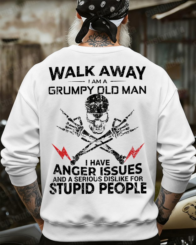 Walk Away I Am A Grumpy Old Man Customize Year T-shirt