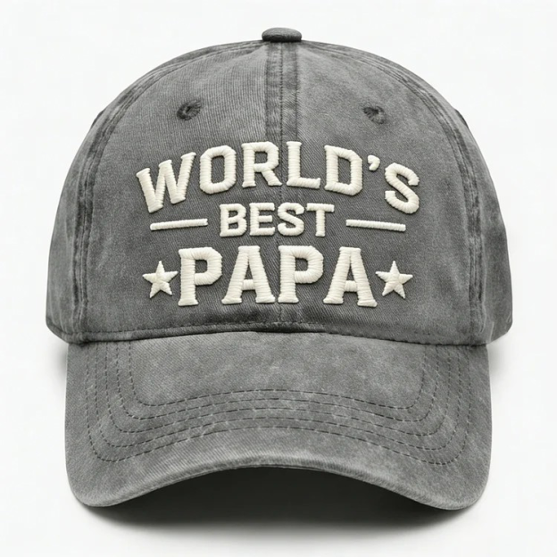World's Best Papa Embroidery Cap