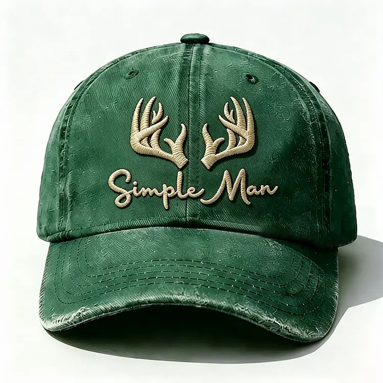 Simple Man Embroidery Cap
