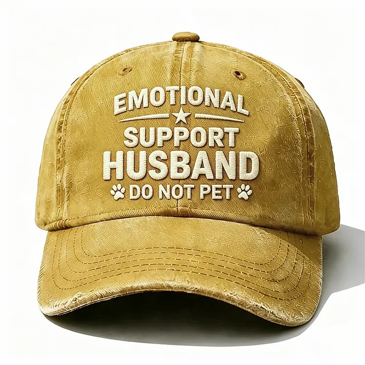 Emotional Support Husband Do Not Pet Embroidery Cap