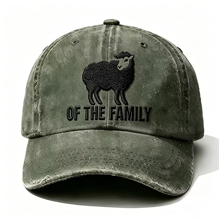 Black Sheep Of The Family Funny Embroidery Cap