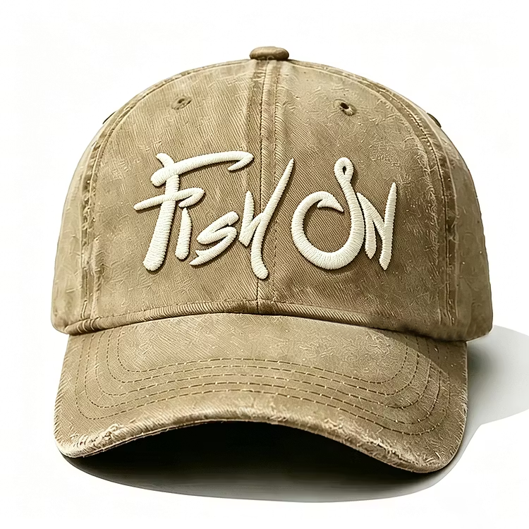 Fish On Embroidery Cap