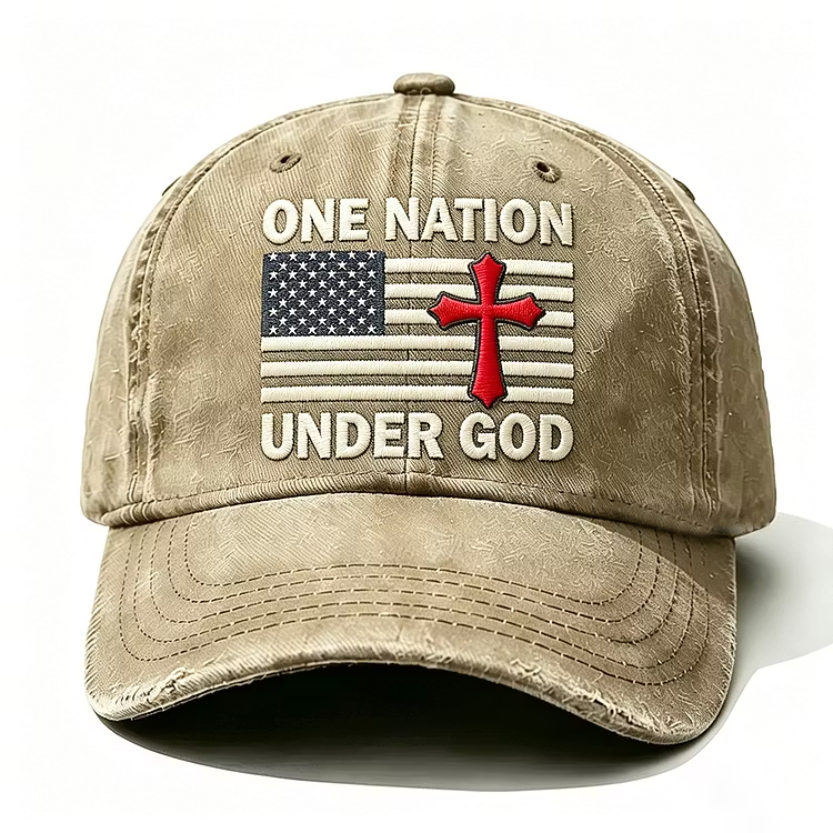 One Nation Under God Embroidery Cap