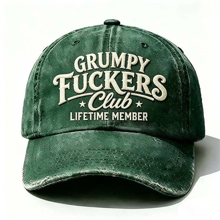 Grumpy F*ckers Club Lifetime Member Embroidery Cap
