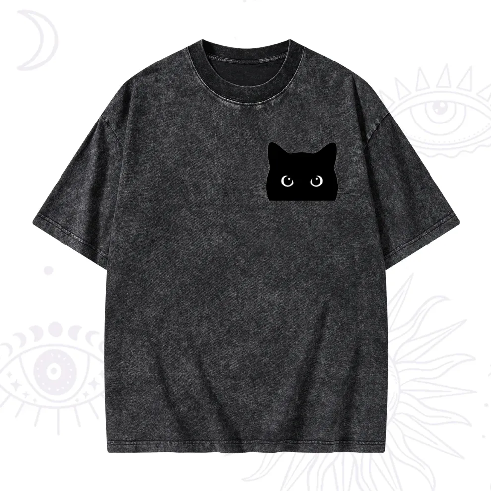 Black Cat Washed T-Shirt