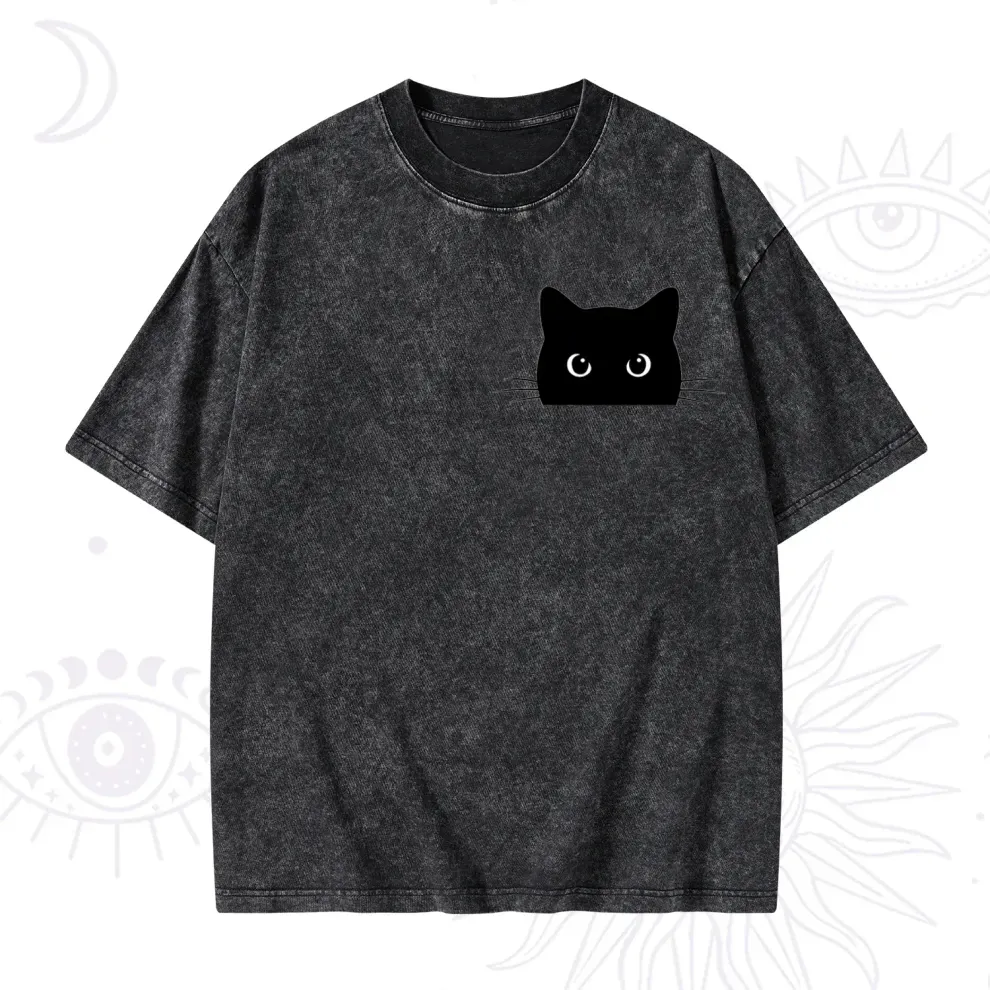 Black Cat Washed T-Shirt