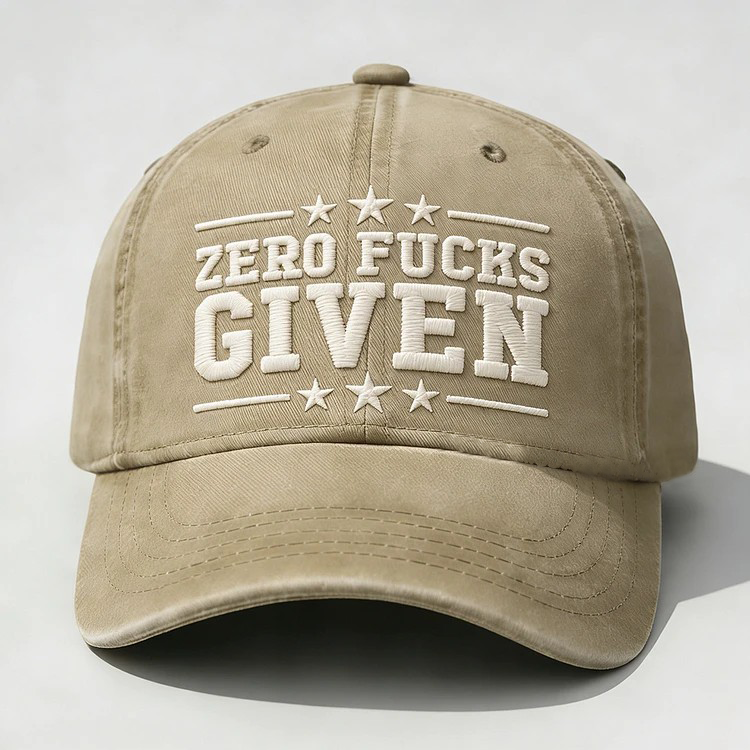Zero Fucks Given Embroidery Cap