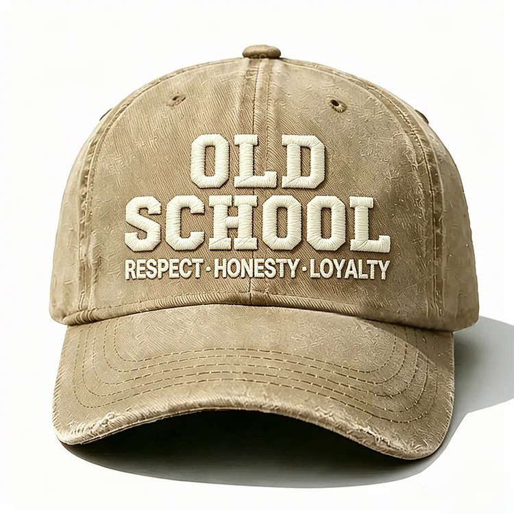 Old School Respect Honesty Loyalty Embroidery Cap