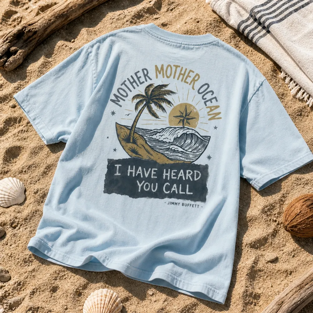 Mother Ocean Vintage Tee V-neck shirt ,Women-Tank