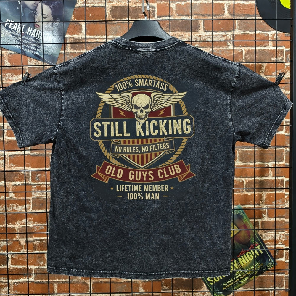 Custom Year Graphic Tee - 100% Man, No Rules - Unisex 100% Heavyweight Cotton Washed T-Shirt