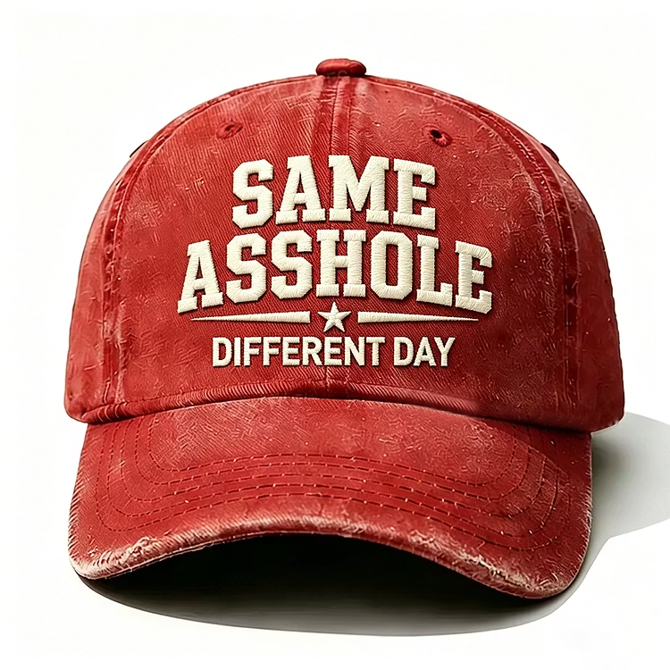 Same Asshole Different Day Embroidery Cap