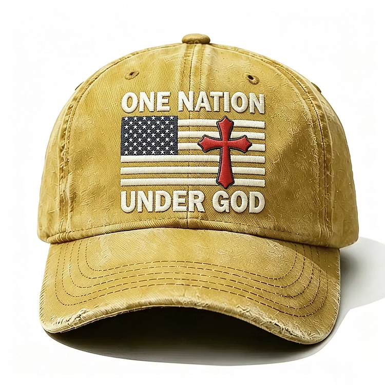 One Nation Under God Embroidery Cap