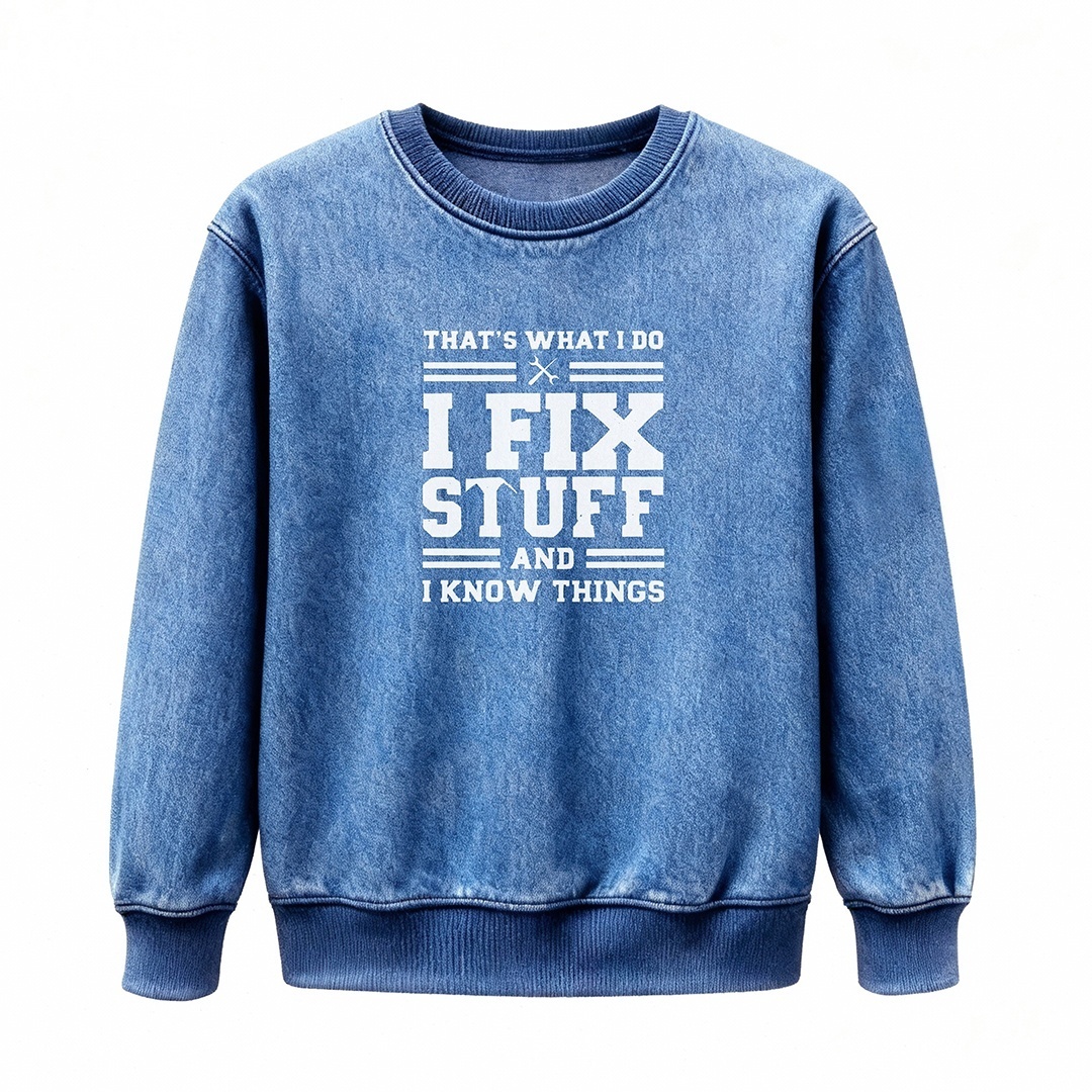🔥“I Fix Stuff & Know Things” Tee – The Perfect T-Shirt for Problem Solvers 🔧