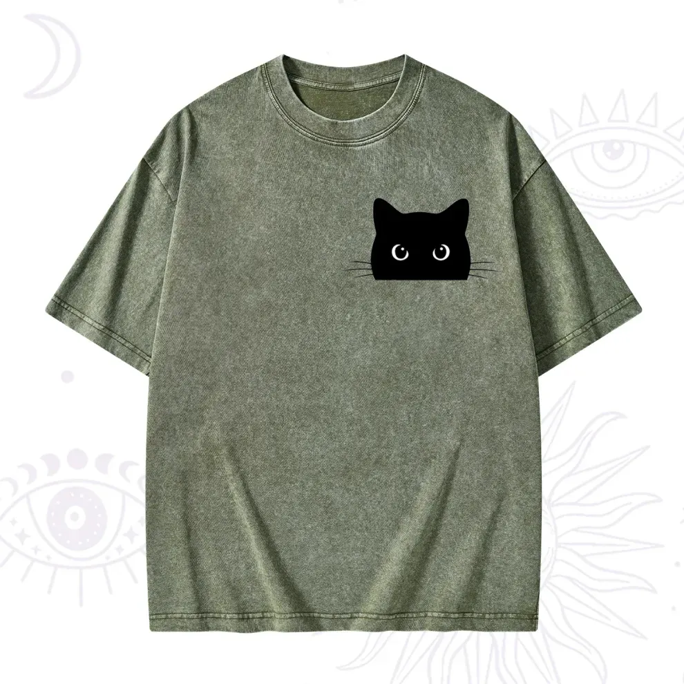 Black Cat Washed T-Shirt